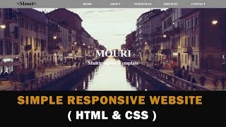 Simple Responsive Website with HTML5 and CSS3 - Part Three | Custom Website
