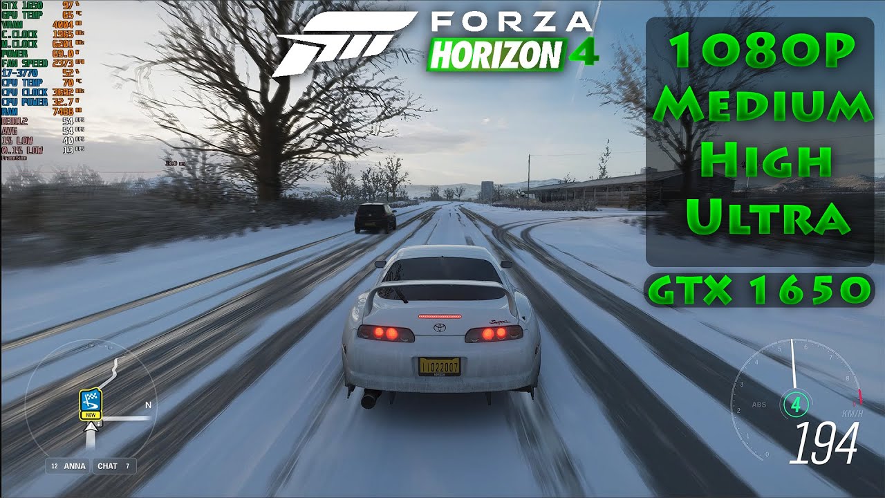 Forza Horizon 4 GTX 1650 Benchmark | 1080P - Ultra, High and