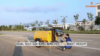 GRANDWATT TN9 Diesel Light Tower | 9 m Mast for Construction & Mining