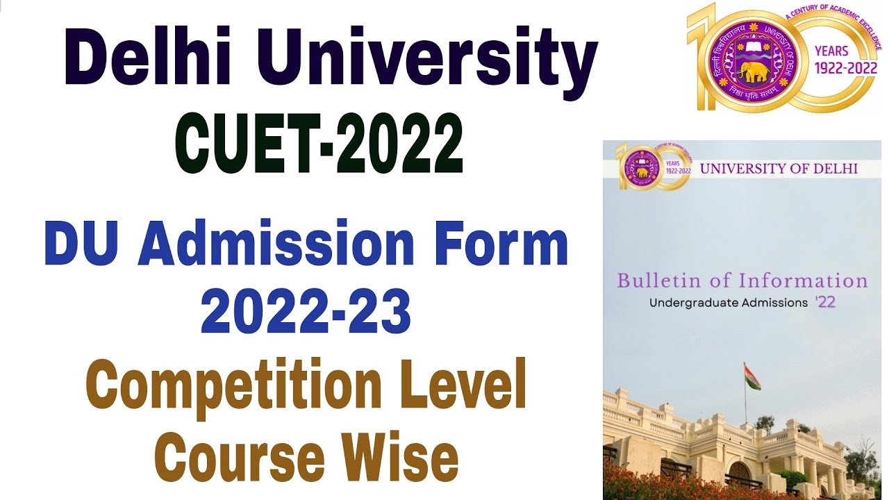DU Admission 2022 CUET Du admission form 2022 Process BA Political Science, History, BA,BBA