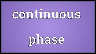 Continuous phase Meaning Profile