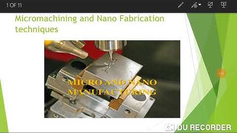 Micro and Nano Fabrication Techniques Part 1