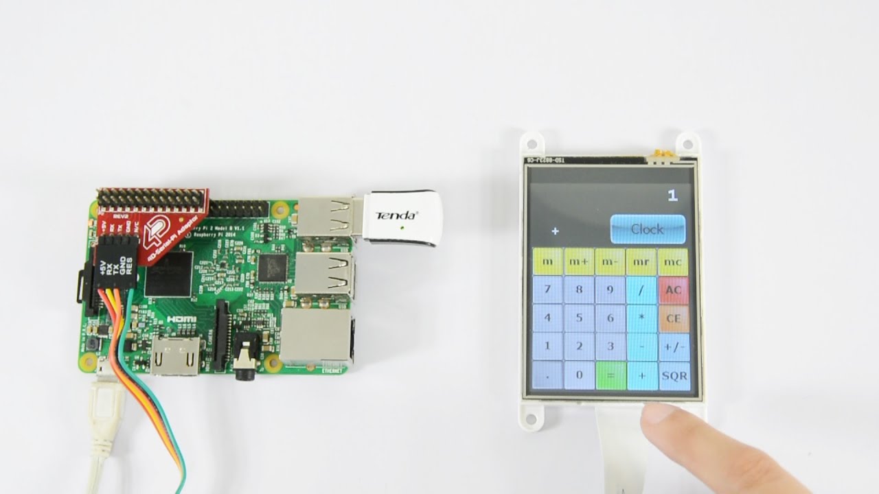 Calculator using Raspberry Pi featuring gen4-uLCD-32DT - YouTube