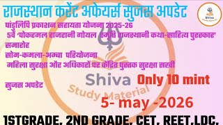 Daily rajsthan current affairs sujas update @SHIVASTUDYMATERIAL 