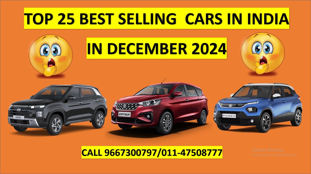 TOP 25 BEST SELLING CARS IN INDIA IN DECEMBER 2024 - YouTube