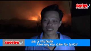 Chay lon tai khu xu ly chat thai ran Go Cat