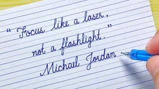 Real Quotes by Michael Jordan | Super clean handwriting | Beautiful English Cursive handwriting EP71