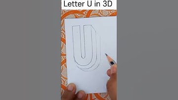 Letter U in 3D #viral #shorts #3d #letters