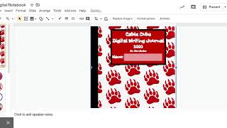 Vid 1 - Digital Notebook - Google Slides