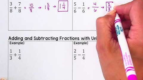 Adding and Subtracting Fractions Review