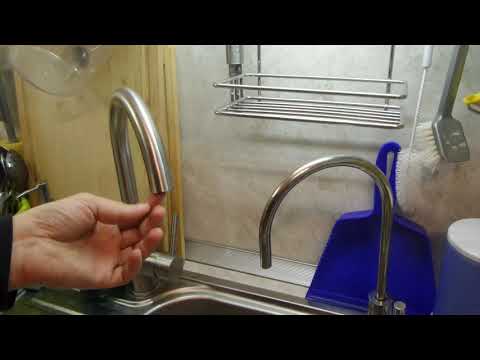 Открутить (снять) аэратор (сеточку) со смесителя (крана) ESKO