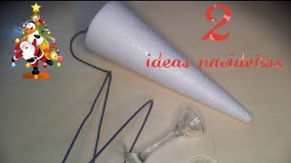 2 ideas faciles y económicas para decorar en navidad 🎄/reciclando copas