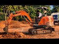 Amazing powerful mini hitachi working 👌🔥| home foundation digging hitachi 😱|