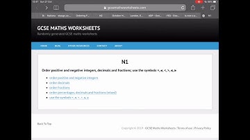 9-1 GCSE Maths: Order positive and negative integers & decimals (Foundation) Part 1