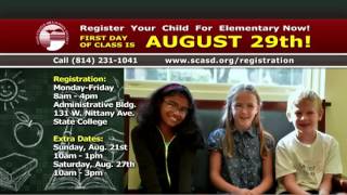 School begins August 29th so it's time to register your child
