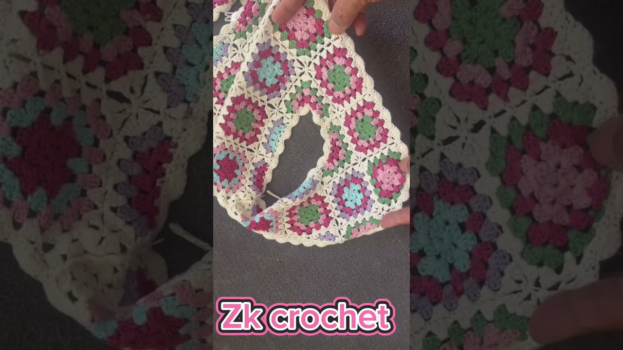 Crochet square vest for women