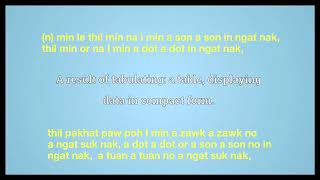 Tabulation meaning in Ngawn