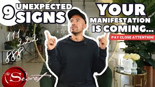 9 Unexpected Signs Your Manifestations are coming your way  [Law Of Attraction Secrets]