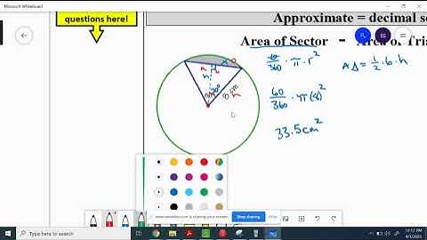 Geo 9.5 Area of Sectors and Segments