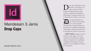 Mendesain 3 Jenis Drop Caps di InDesign (Tutorial)