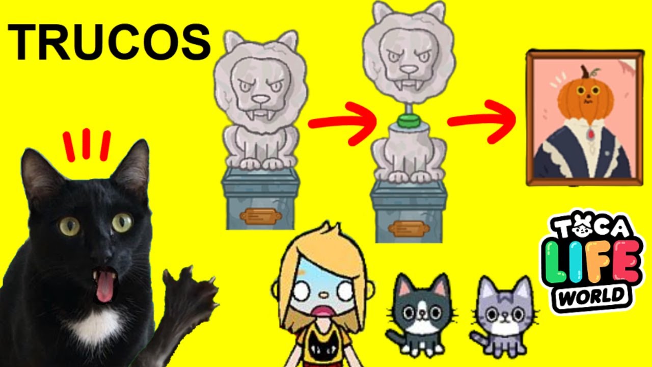 Secretos en la casa de Halloween de Toca Life World con gatos Luna y Estrella VIDEOJUEGO CON GATITOS