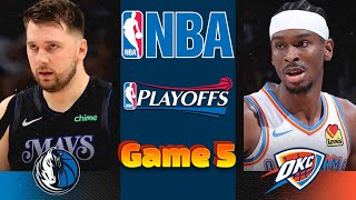 Game 5 Dallas Mavericks at Oklahoma City Thunder NBA Live Play by Play Scoreboard / Interga