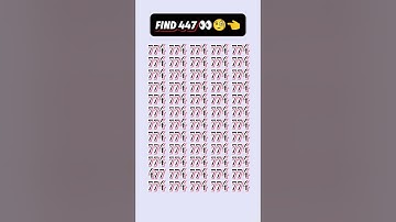 🔍 TEST Your Observation Skills With This FAST Number Game #short