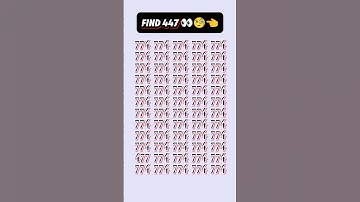 🔍 TEST Your Observation Skills With This FAST Number Game #short