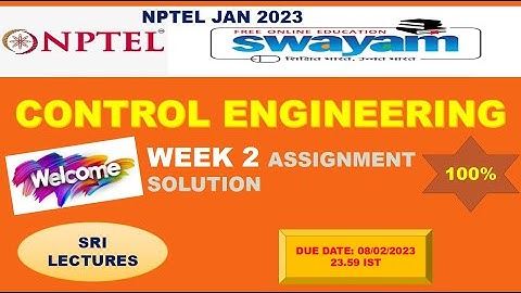 🔥💥WEEK 2💥🔥100%💥 CONTROL ENGINEERING  ASSIGNMENT SOLUTION 💥