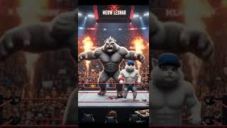 Cat WrestleMania: Ginger Fury &amp; Paw Cena vs. Meow Lesnar &amp; Klaw #wweparody #wwe #youtubeshorts