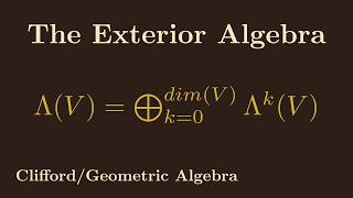 The Exterior Algebra (Clifford/Geometric Algebra)