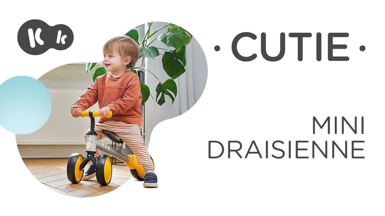 Kinderkraft Cutie Flash Draisienne Mini Avec LED - Vélo Sans Pédales Dès 12 Mois - Roues EVA Lumineuses
