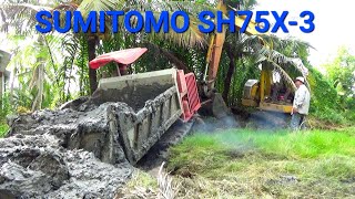 Xe Cuốc SUMITOMO SH75X-3 kéo lầy xe cải tiến lún by Thái Dương TV 5,126 views 5 months ago 11 minutes, 55 seconds