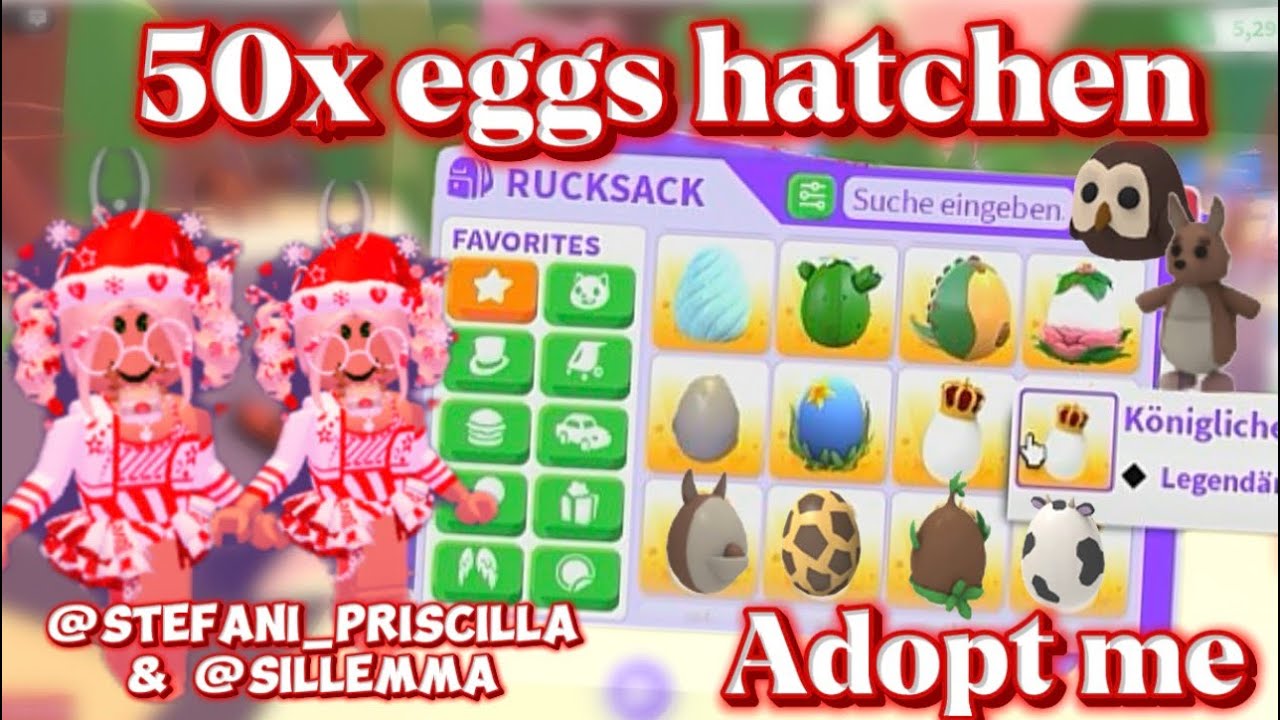 50x eggs hatchen in adopt me mit Emma | alles Legendärys ?! 😱😱😱