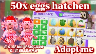 50x egg hatching in Adopt Me with Emma | all Legendary! ๐ฑ๐ฑ๐ฑ