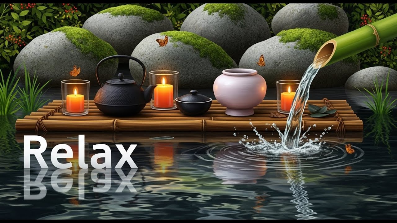 Calming Piano Melodies with Waterfall Ambience for Stress Relief