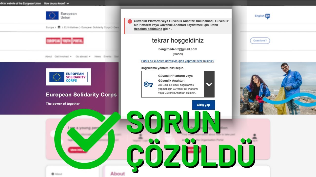 ESC Kimlik Doğrulama Çözümü | ESC Gönüllülük Programları