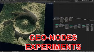 Geometry nodes experiments - Scattering based on terrain topology(with help of Instant Terra)