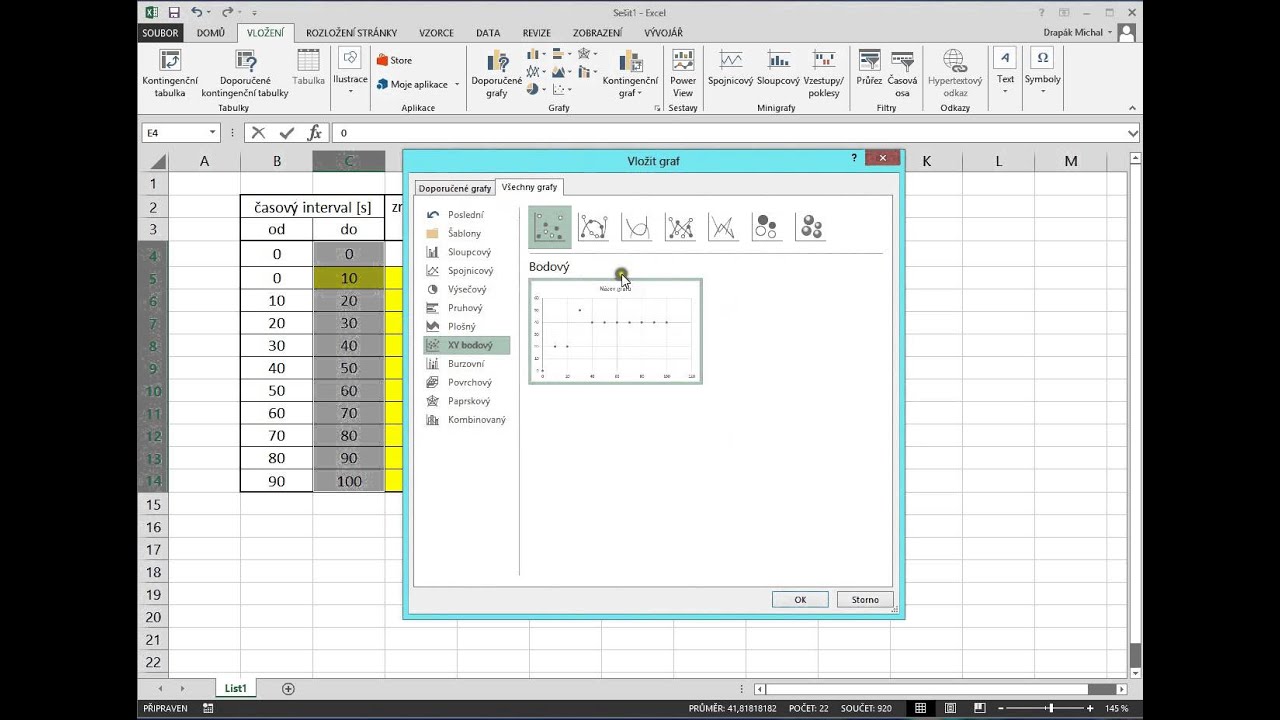 EXCEL pohyb zrychl - YouTube