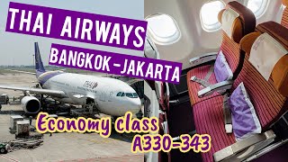 Thai Airways Economy to Jakarta โ๏ธ | Review TG433 A330 Bangkok (BKK) to Jakarta (CGK) Thai Airways Economy to Jakarta โ๏ธ | Review TG433 A330 Bangkok (BKK) to Jakarta (CGK)
