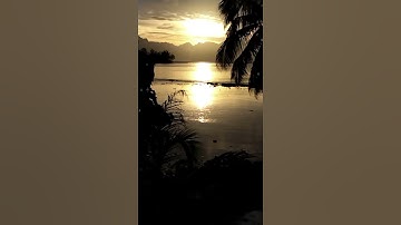 Thumbnail of French Polynesia sunrise in blue lagoon Moorea