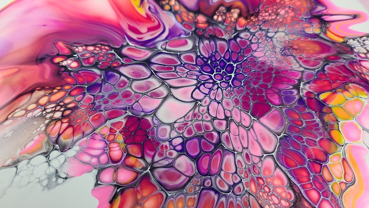 64. Just WOW! Pink, Purple, Yellow, Orange!! SheleeArt Bloom Technique