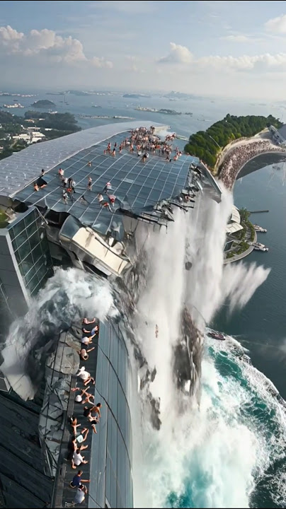 what if a massive earthquake destroyed marina bay sands in singapore? #whatif #marinabaysands