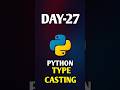 “Type Casting = converting one data type to another 🔁Must-know Python concept 💡”