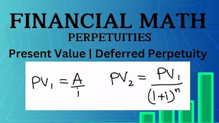 Present Value of a Deferred Perpetuity