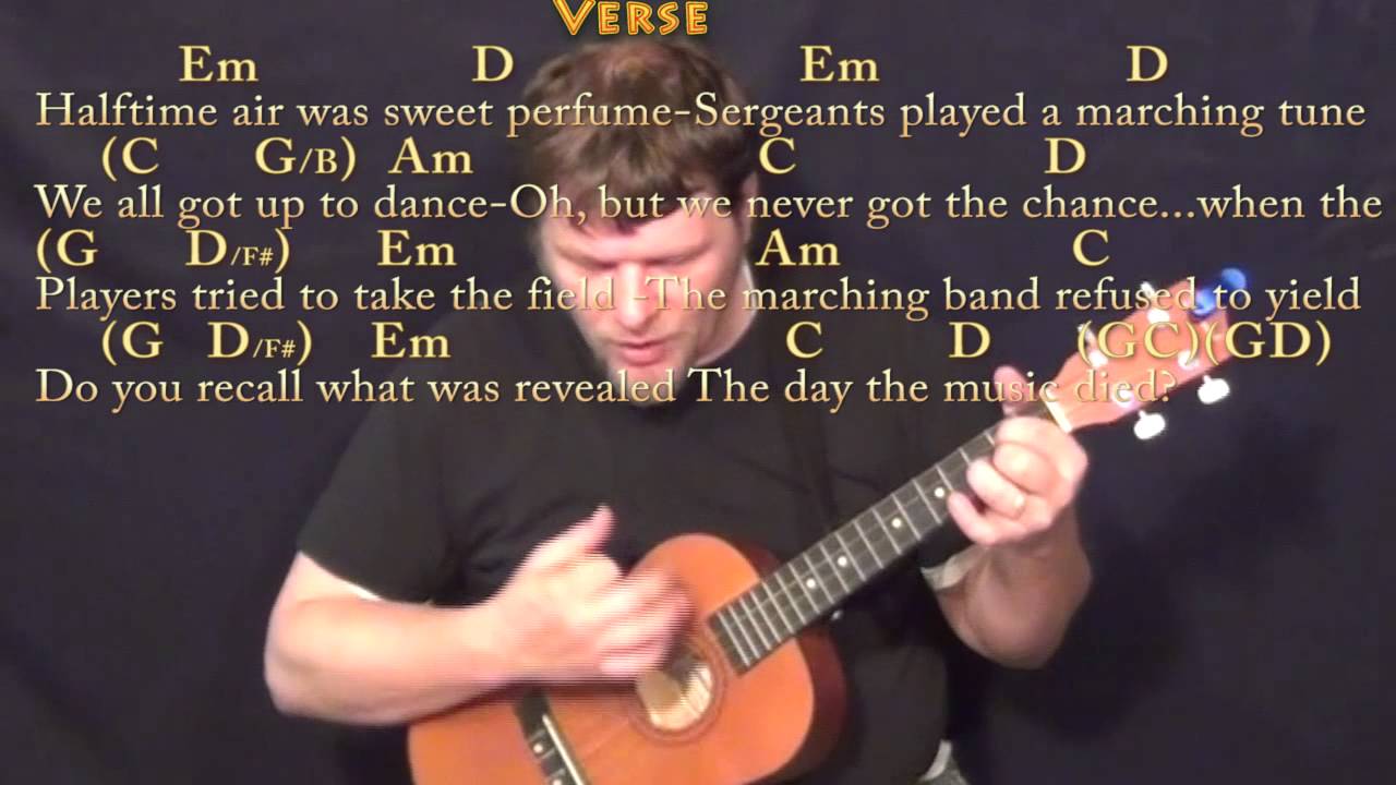 American Pie (Don McLean) Bariuke Cover Lesson with Chords/Lyrics - YouTube