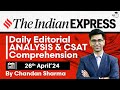 Indian express editorial analysis by chandan sharma  26 april 2024  upsc current affairs 2024