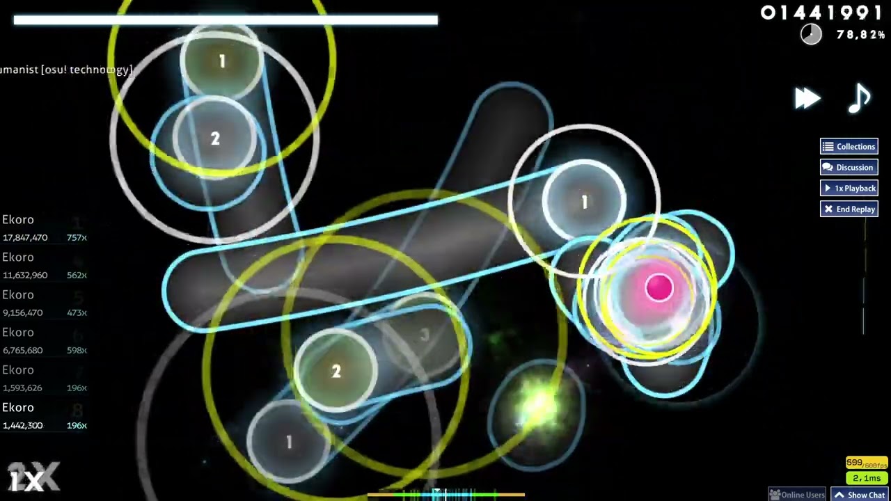 Billain & Vorso - Transhumanist [osu! technology] +EZDT CLEAR (72,74%, 9,55★)