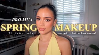 PRO MUA: the only spring makeup tutorial you'll need this season 🤌🏽 (lightweight + long wearing)