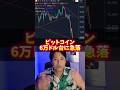 ビットコイン6万ドル台に急落!悲惨な理由!